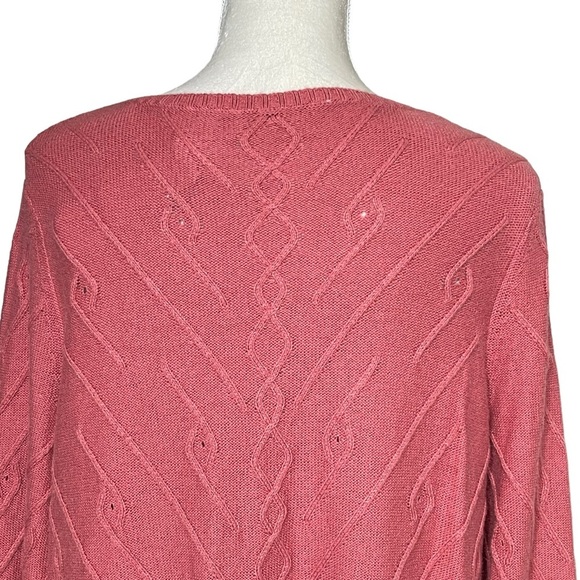 Soft Surroundings Women’s Caprisa Pointelle Wool Blend Tunic Sweater Size PL - Picture 5 of 8